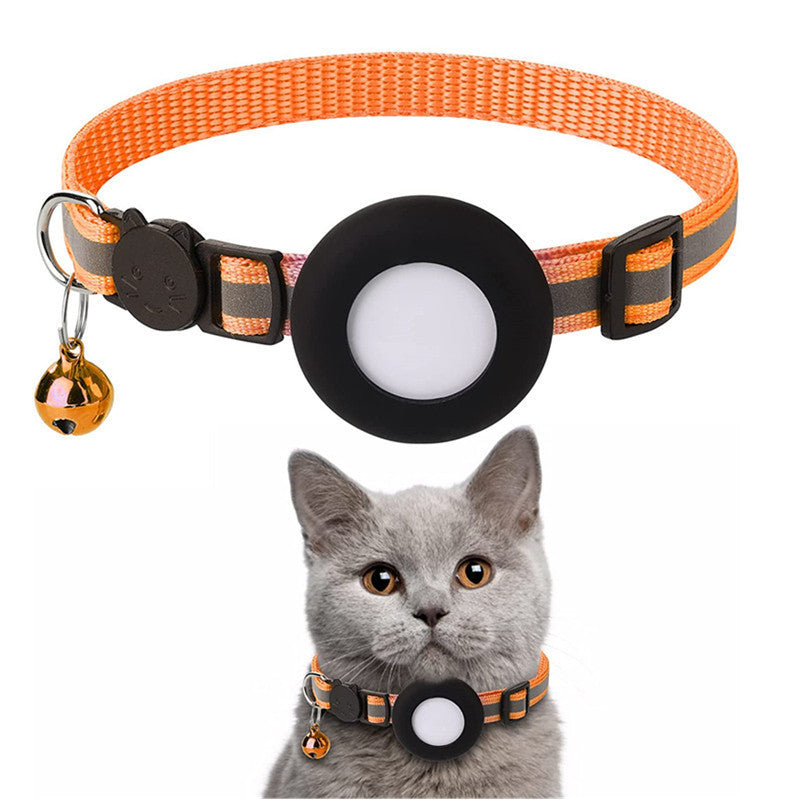 Orange cat tracker collar