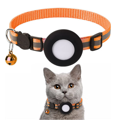Orange cat tracker collar