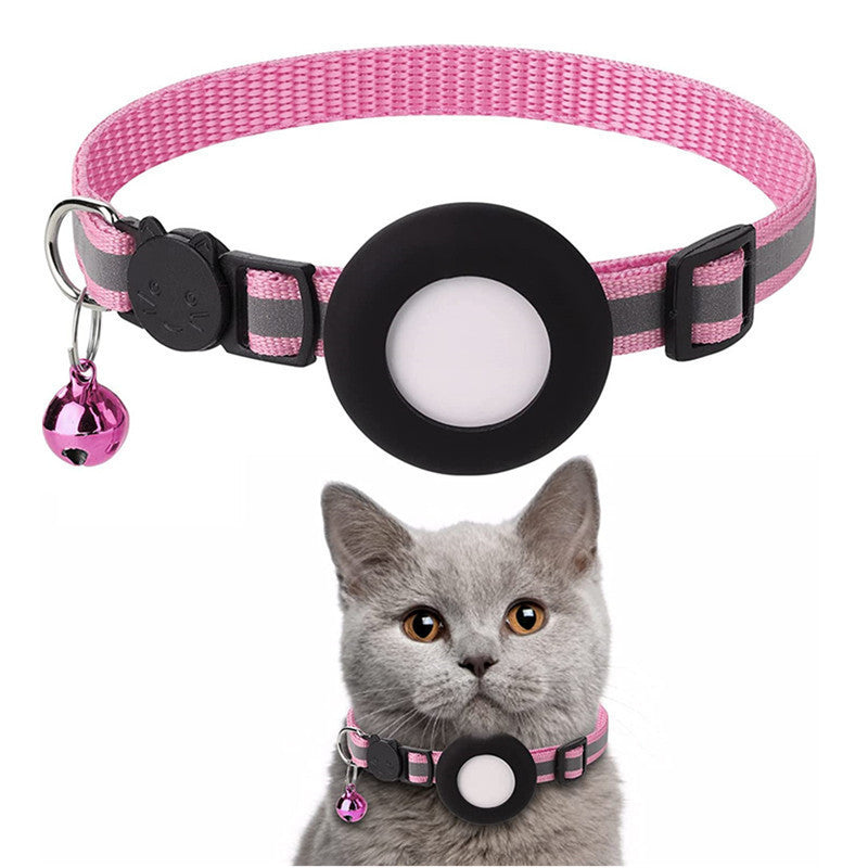 Pink cat tracker collar